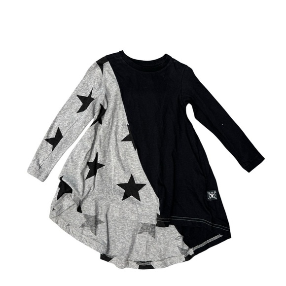 nununu Other - NUNUNU 1/2 & 1/2 Star 360 Dress Short Sleeves Grey Black 18-24 Months NWT